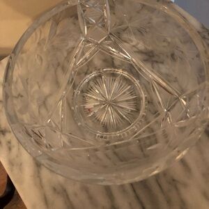 Anchor Hocking Vintage Star of Bethlehem Crystal Candy Dish